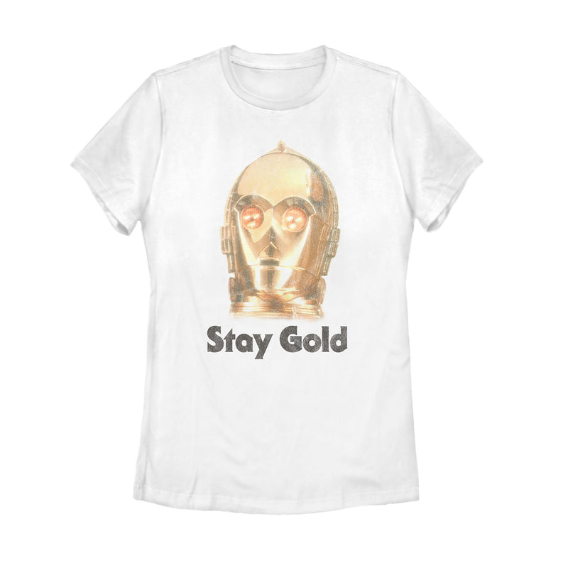 Women's Star Wars: The Rise of Skywalker C-3PO Stay Gold T-Shirt