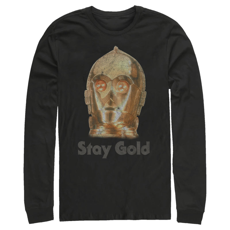 Men's Star Wars: The Rise of Skywalker C-3PO Stay Gold Long Sleeve Shirt