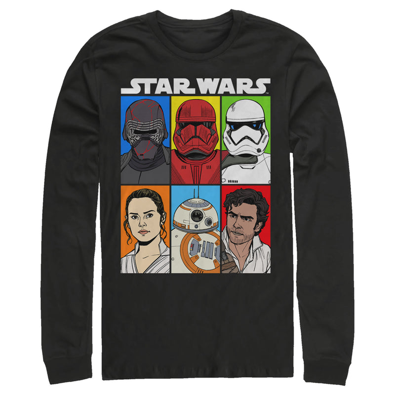 Men's Star Wars: The Rise of Skywalker Character Grid Long Sleeve Shirt