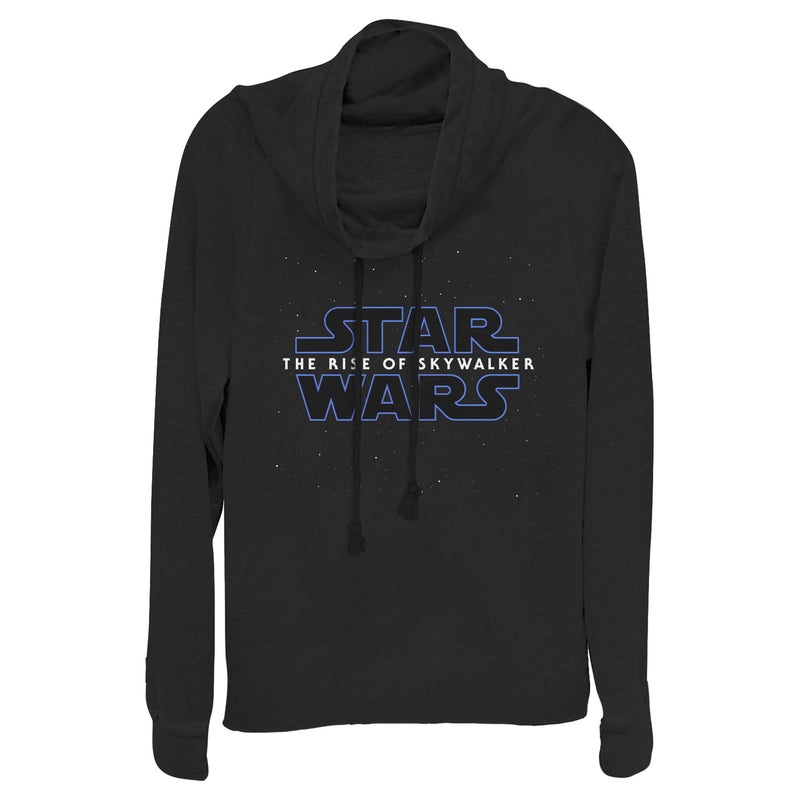 Junior's Star Wars: The Rise of Skywalker Starry Logo Cowl Neck Sweatshirt