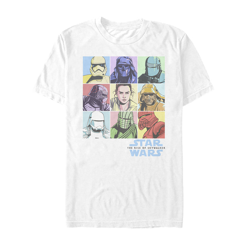 Men's Star Wars: The Rise of Skywalker Pastel Character Box T-Shirt