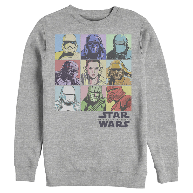 Men's Star Wars: The Rise of Skywalker Pastel Character Bingo Sweatshirt
