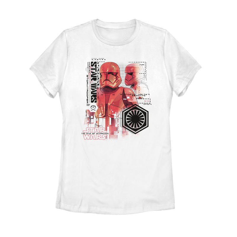 Women's Star Wars: The Rise of Skywalker Sith Trooper Schematic Villain T-Shirt