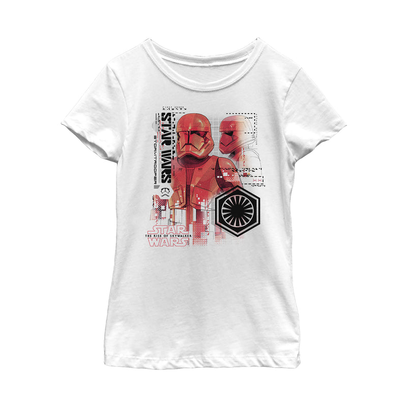 Girl's Star Wars: The Rise of Skywalker Sith Trooper Schematic Villain T-Shirt