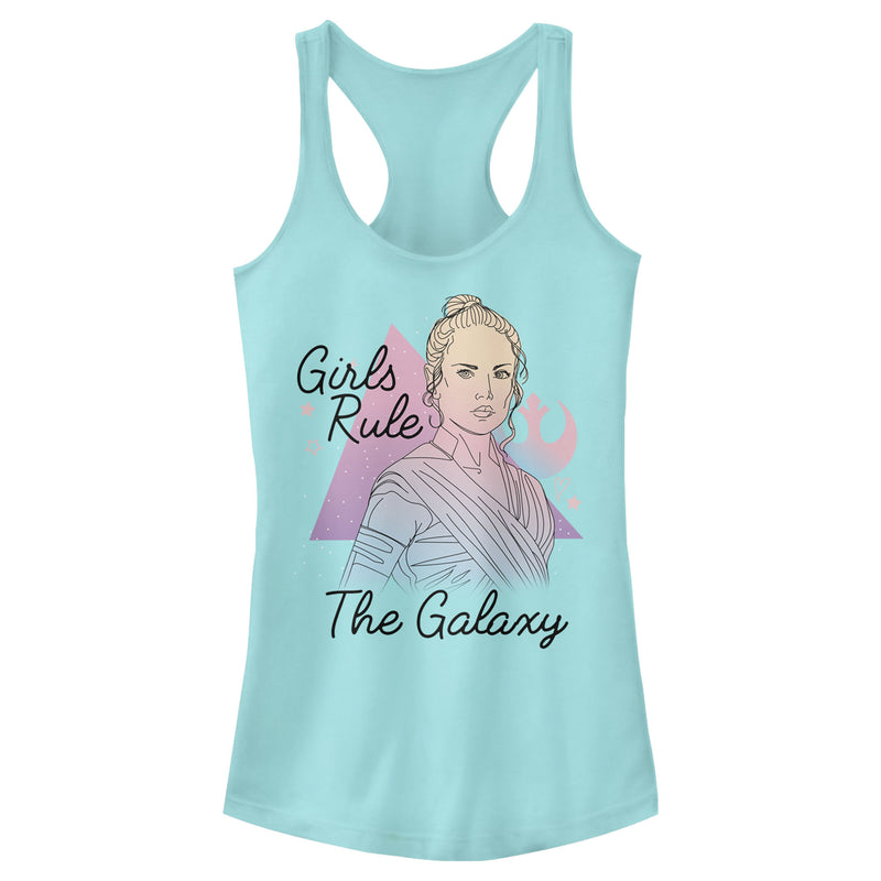 Junior's Star Wars: The Rise of Skywalker Rey Girls Rule Racerback Tank Top