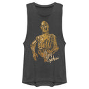 Junior's Star Wars: The Rise of Skywalker C-3PO Stay Golden Festival Muscle Tee