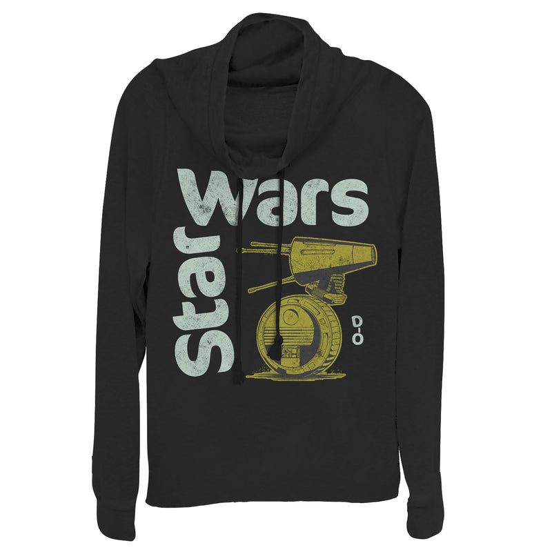 Junior's Star Wars: The Rise of Skywalker D-0 Roll Cowl Neck Sweatshirt