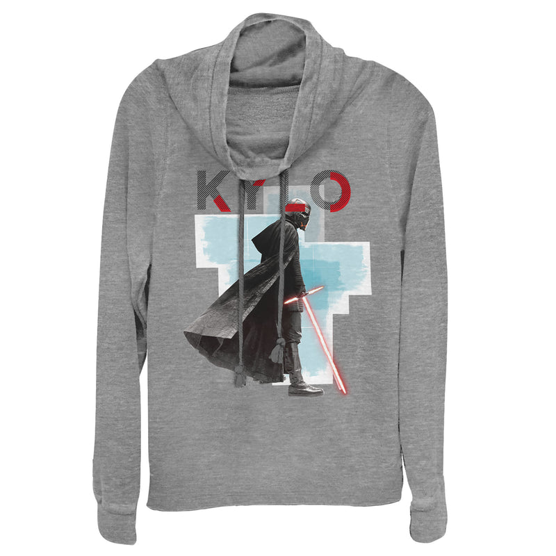 Junior's Star Wars: The Rise of Skywalker Sinister Kylo Cowl Neck Sweatshirt