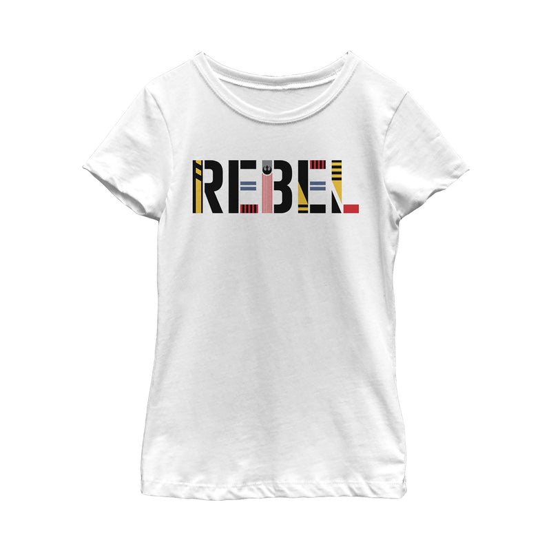 Girl's Star Wars: The Rise of Skywalker Rebel Text T-Shirt