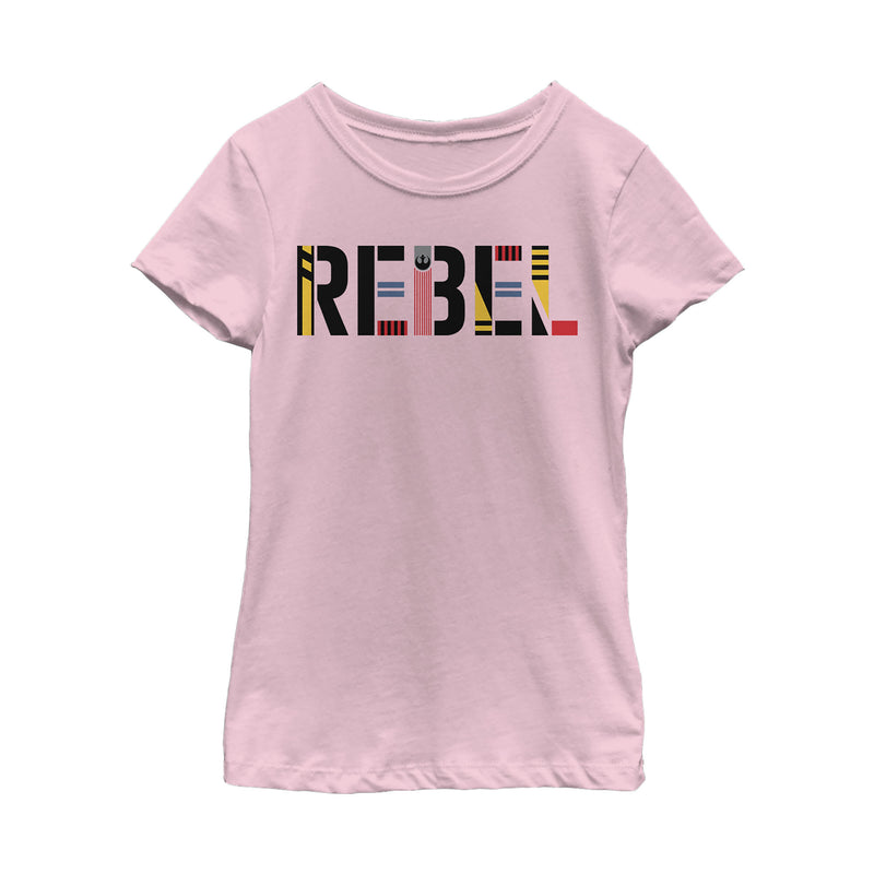 Girl's Star Wars: The Rise of Skywalker Rebel Text T-Shirt