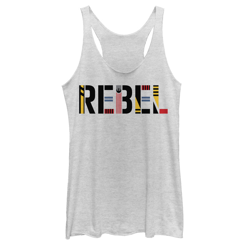 Women's Star Wars: The Rise of Skywalker Rebel Text Racerback Tank Top