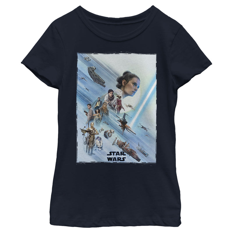Girl's Star Wars: The Rise of Skywalker Rey Poster T-Shirt