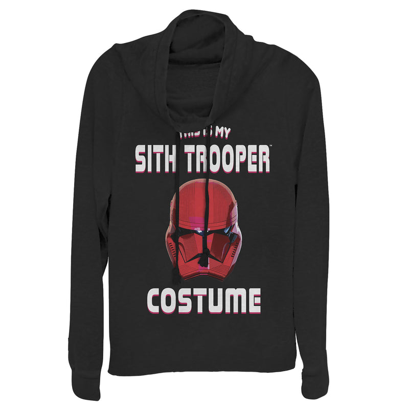 Junior's Star Wars: The Rise of Skywalker Halloween Sith Trooper Costume Cowl Neck Sweatshirt