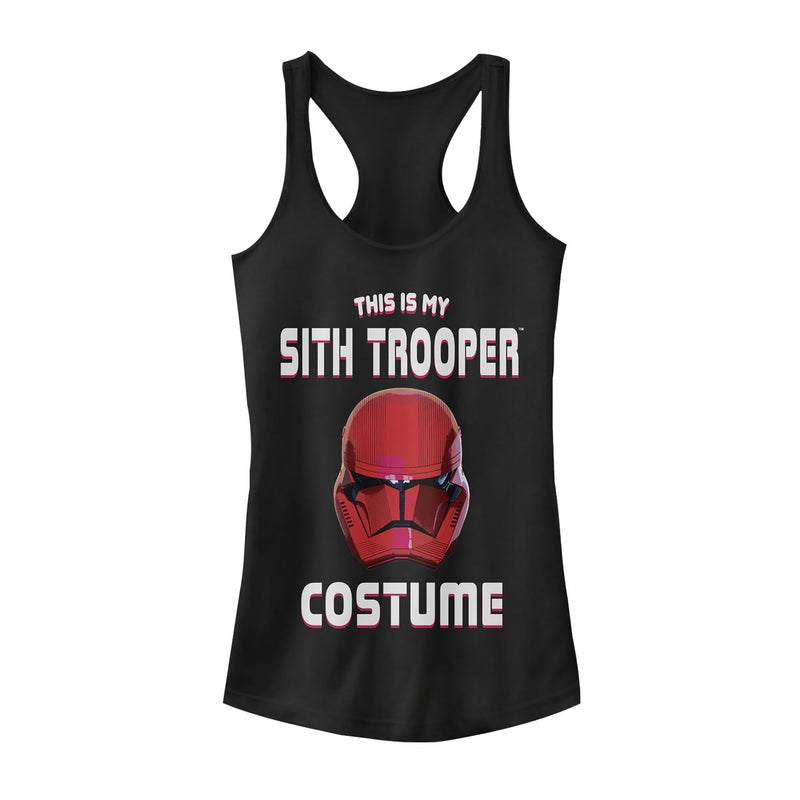 Junior's Star Wars: The Rise of Skywalker Halloween Sith Trooper Costume Racerback Tank Top