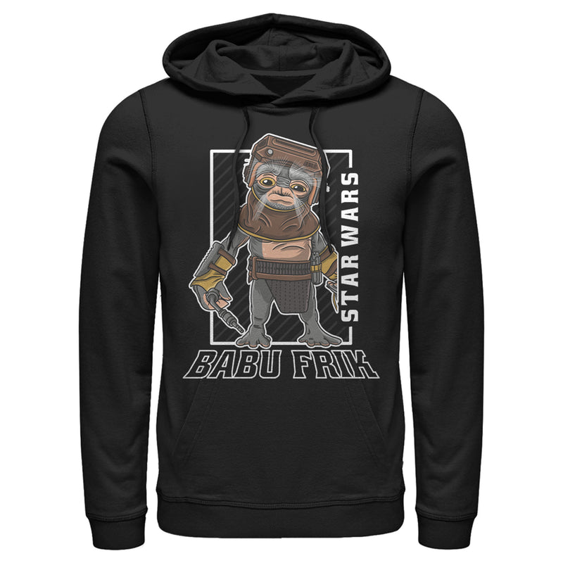 Men's Star Wars: The Rise of Skywalker Babu Frik Portrait Pull Over Hoodie