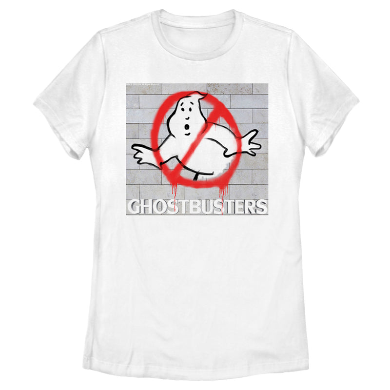 Women's Ghostbusters Brick Spray Logo T-Shirt