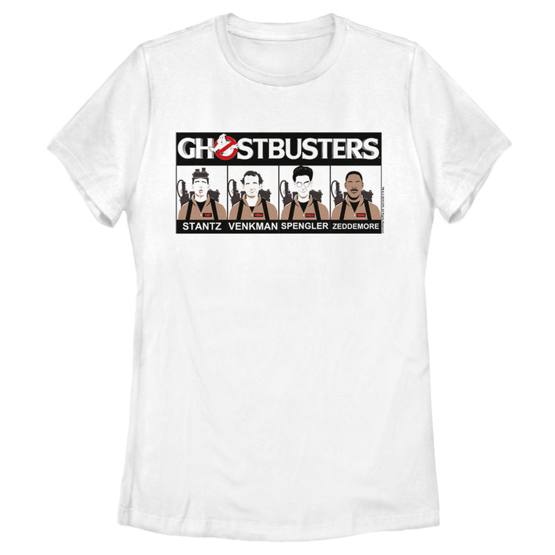 Women's Ghostbusters The Team Line Up T-Shirt