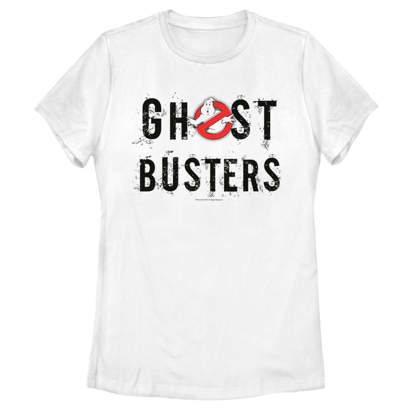 Women's Ghostbusters Scratchy Text Logo T-Shirt