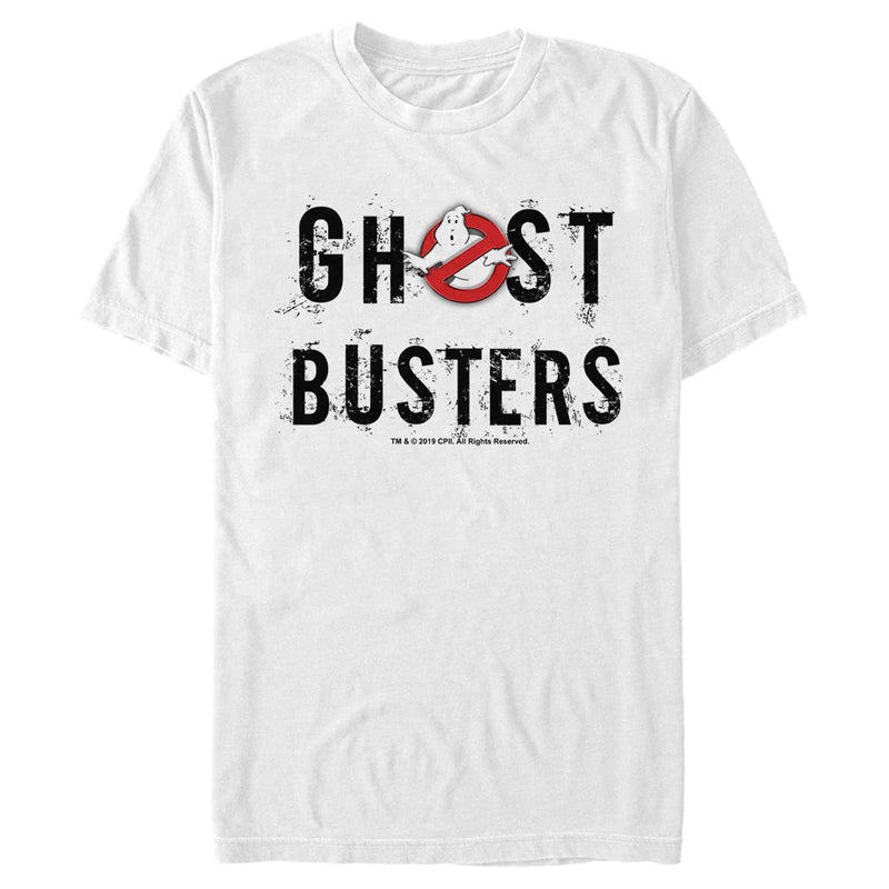 Men's Ghostbusters Scratchy Text Logo T-Shirt