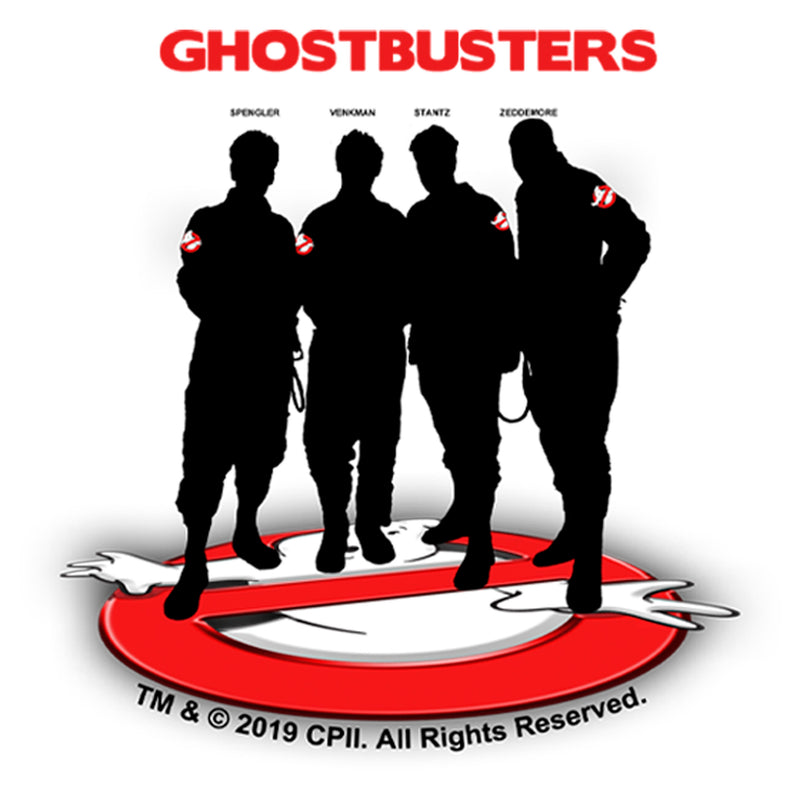 Men's Ghostbusters Black Silhouettes Standing On Logo T-Shirt