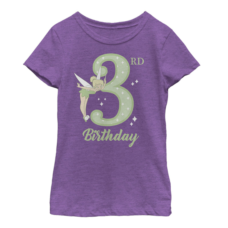 Girl's Peter Pan Tinker Bell 3rd Birthday T-Shirt
