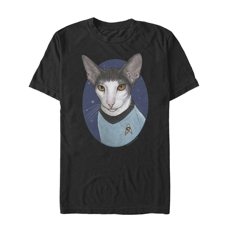 Men's Star Trek Spock Cat Portrait T-Shirt