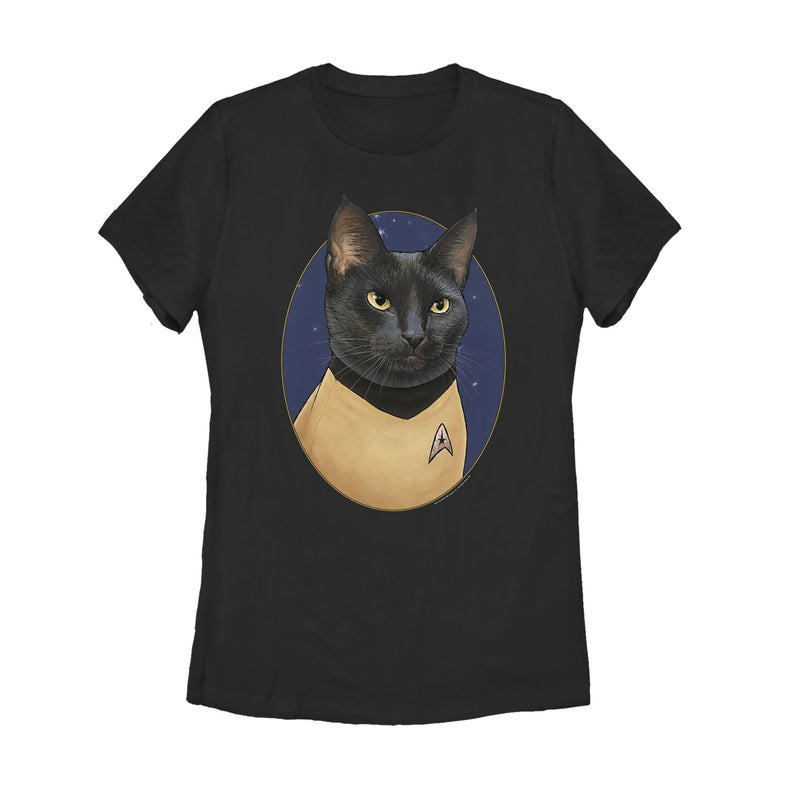 Women's Star Trek Sulu Cat Portrait T-Shirt