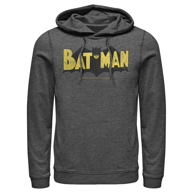 Men's Batman Logo Vintage Pull Over Hoodie