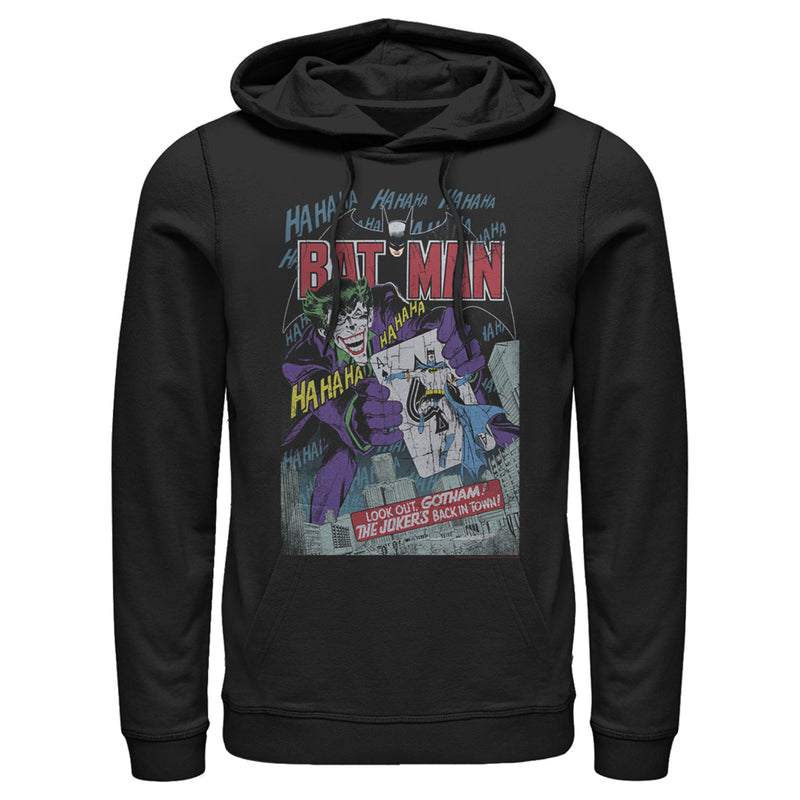 Men's Batman Joker Vintage Card Pull Over Hoodie