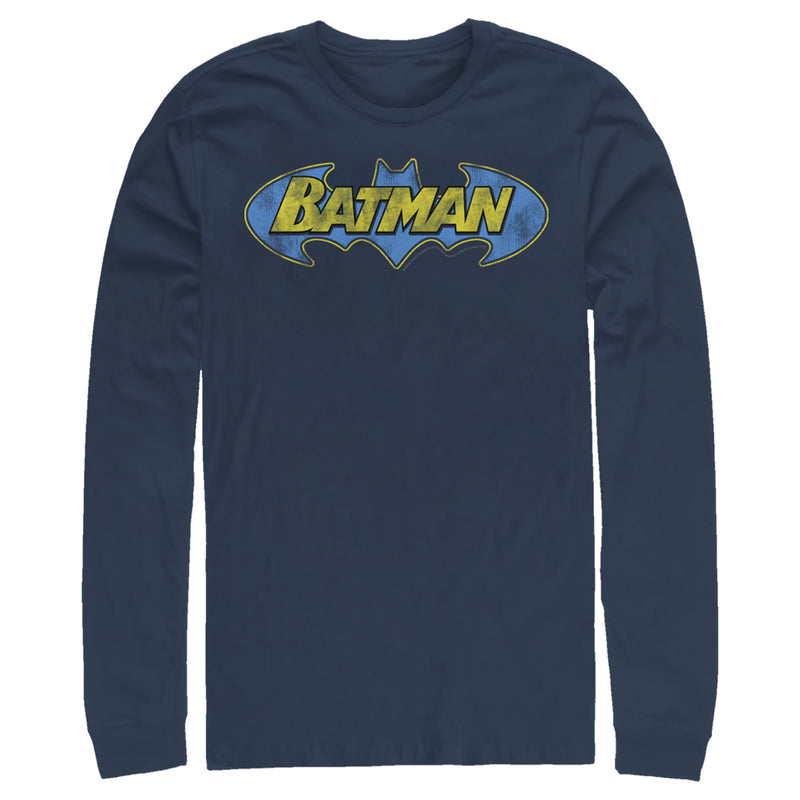 Men's Batman Logo Retro Wing Long Sleeve Shirt