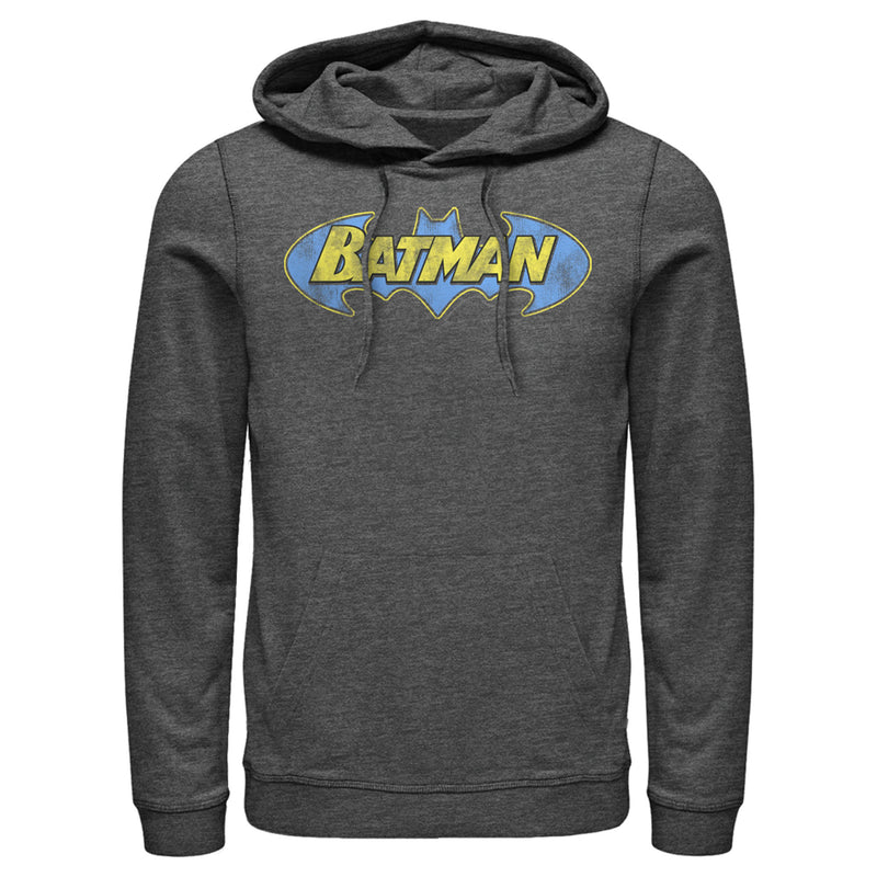 Men's Batman Logo Retro Wing Pull Over Hoodie