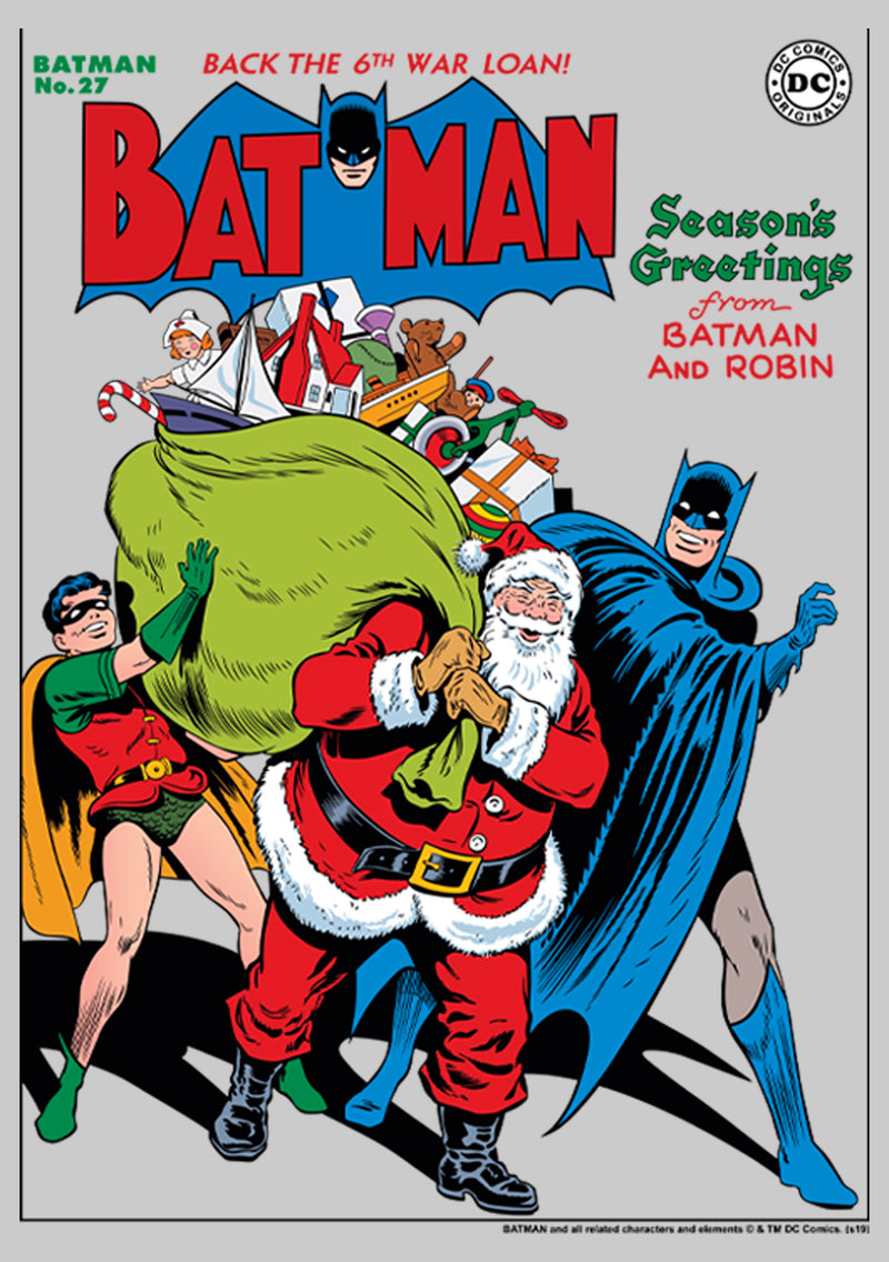 Men's Batman Christmas Vintage Season Greetings Sweatshirt