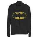 Junior's Batman Logo Retro Caped Crusader Cowl Neck Sweatshirt