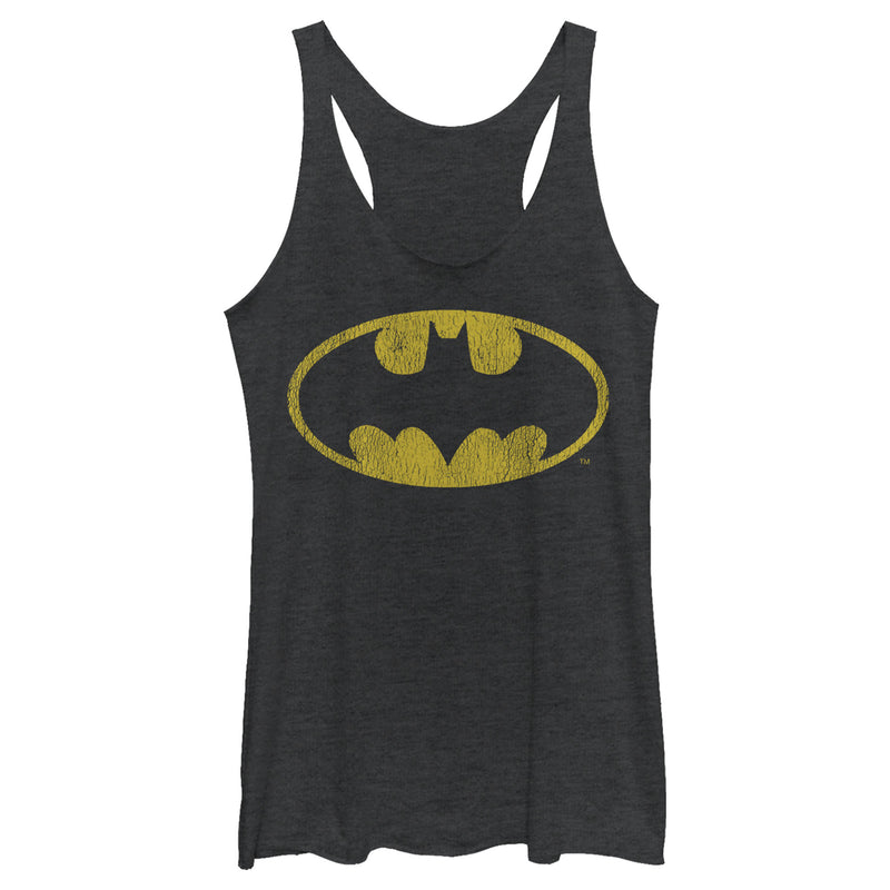 Women's Batman Logo Retro Caped Crusader Racerback Tank Top