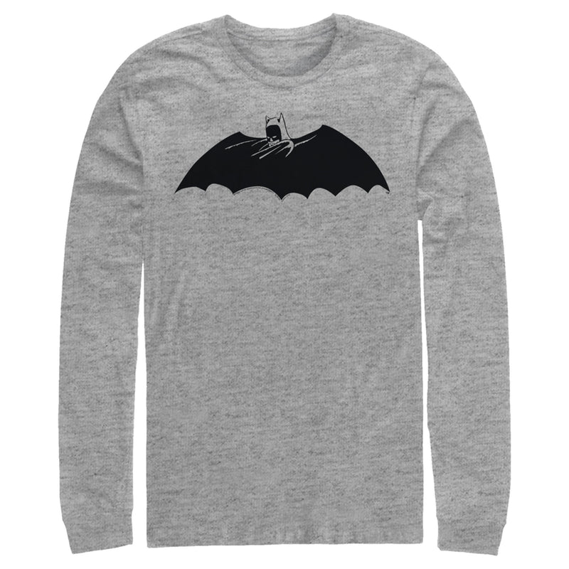 Men's Batman Caped Crusader Silhouette Long Sleeve Shirt
