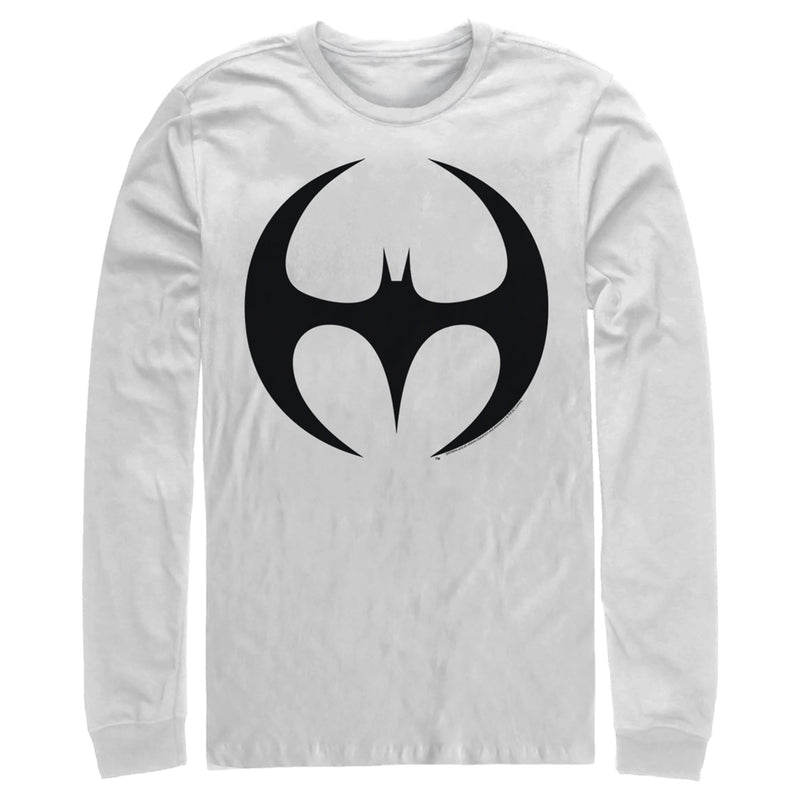 Men's Batman Logo Modern Wing Curve Long Sleeve Shirt