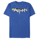 Men's Batman Logo Messy Text T-Shirt
