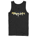 Men's Batman Logo Messy Text Tank Top