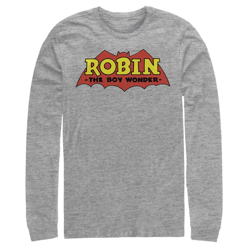 Men's Batman Logo Robin Boy Wonder Long Sleeve Shirt