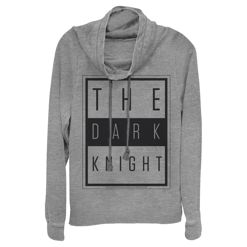 Junior's Batman Dark Night Frame Cowl Neck Sweatshirt