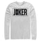 Men's Batman Joker Text Logo Long Sleeve Shirt