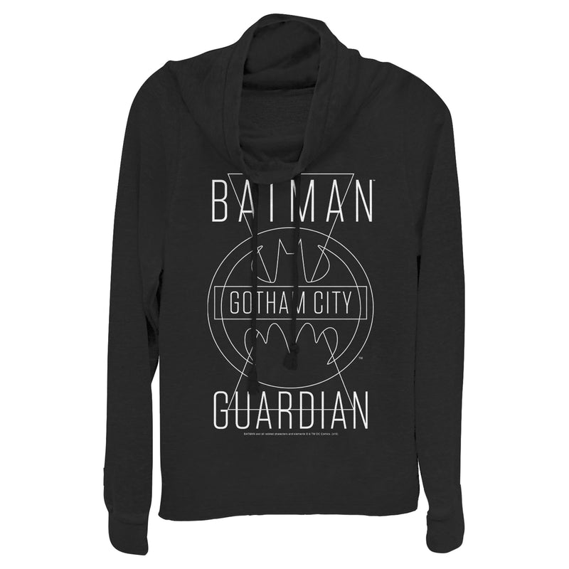 Junior's Batman Gotham City Guardian Cowl Neck Sweatshirt