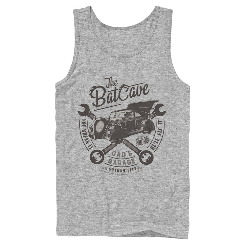 Men's Batman Bat Cave Dad's Garage Tank Top