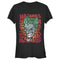 Junior's Batman Joker Laugh Background Text T-Shirt