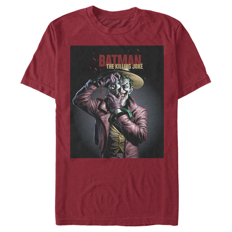Men's Batman Joker Camera Poster T-Shirt