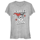 Junior's Batman Harley Quinn Smile Face T-Shirt