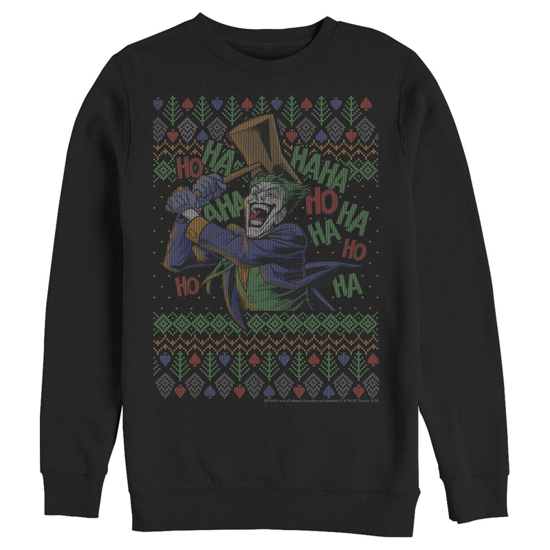 Men's Batman Ugly Christmas Joker Ha Ha Sweatshirt