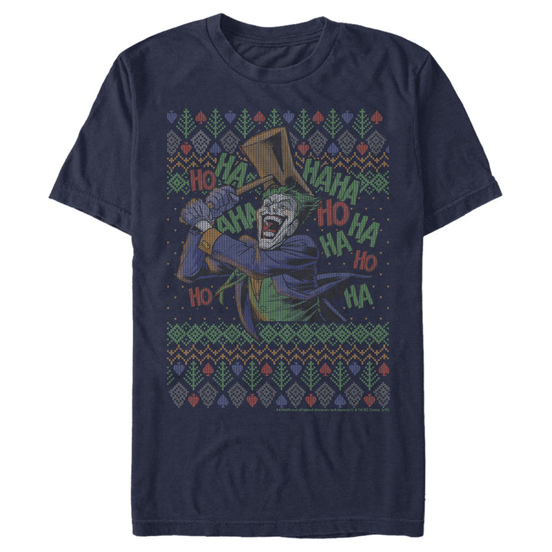 Men's Batman Ugly Christmas Joker Hammer T-Shirt