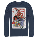 Men's Batman Harley Quinn Joker Poker Card Long Sleeve Shirt
