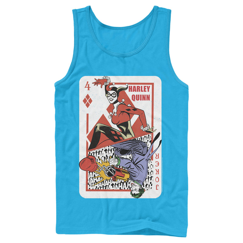 Men's Batman Harley Quinn Joker Poker Card Tank Top
